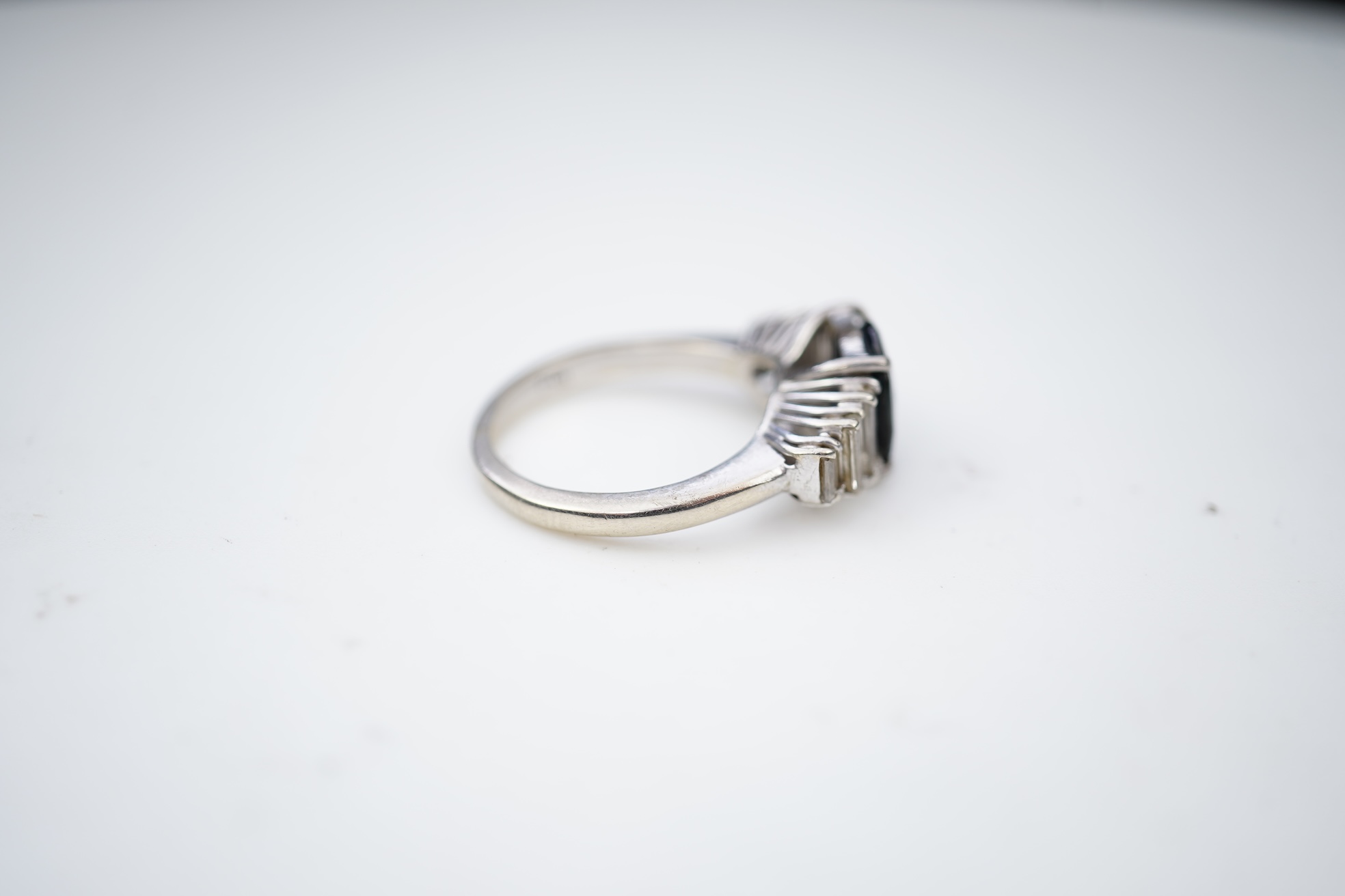 A sapphire and diamond ring